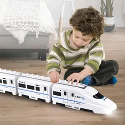 High-speed Railway Train Toys Harmony Railcar Simulation Electric Light Model Puzzle Toys for Boys Girls Birthday Xmas Gift