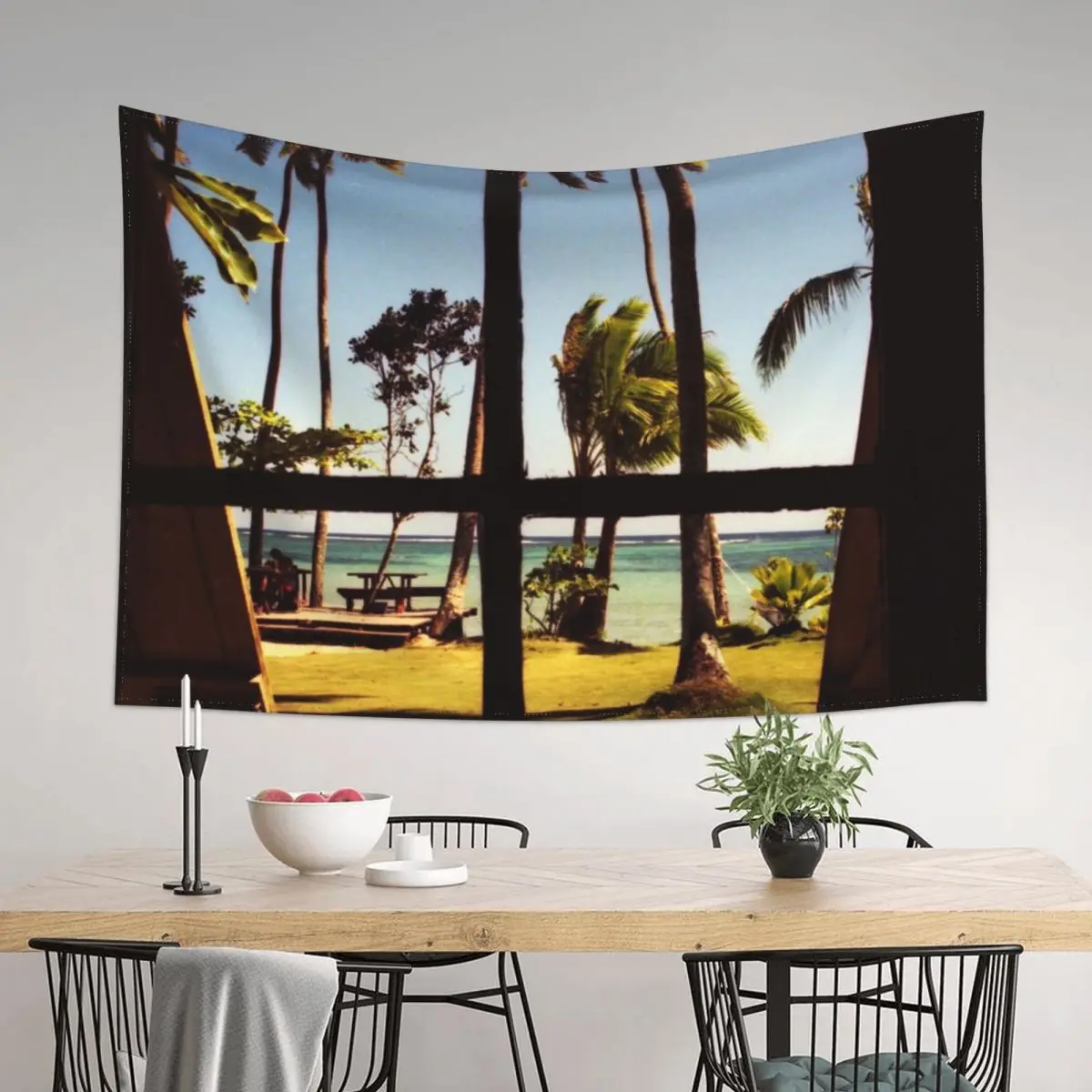 

Tropical Fiji Beach Scene Tapestry Room Decor Aesthetic Wallpaper Room Decorator Decoration Bedroom Tapestry