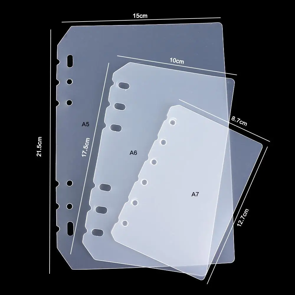 A5 A6 A7 B5 A4 Innere Pappe Seite Lose-blatt Teiler Notebook Teiler Planer Separator Binder Organizer Teiler