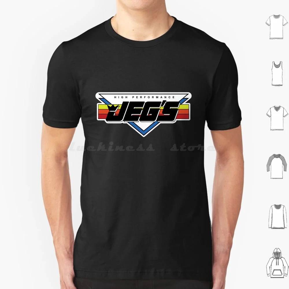 Vintage Jeg's High Performance Sticker Design T Shirt Big Size 100% Cotton Automotive Auto Car Cars Racing Race Car Drag Racing