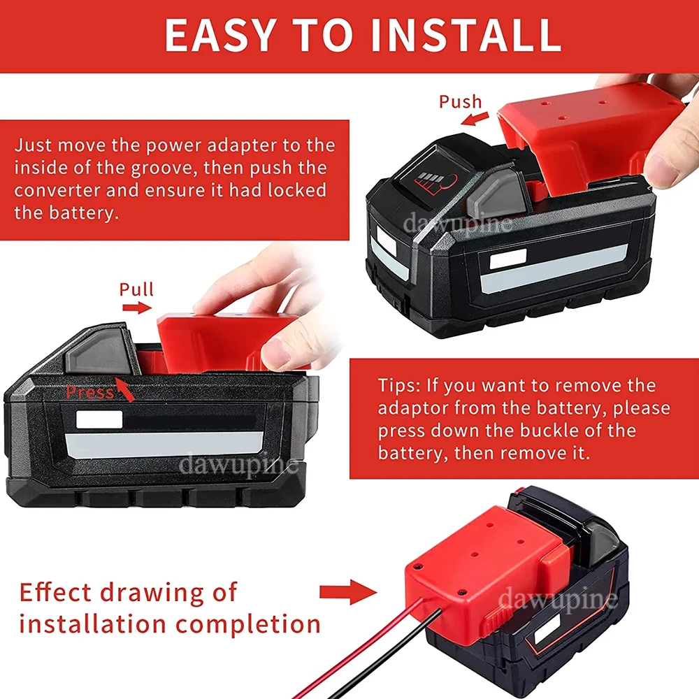 Power Wheels DIY-Adapterkabel für Makita, Milwaukee, Dewalt 18V 20V Akku, für Peg-Perego Kinderfahrzeuge – Detail 14