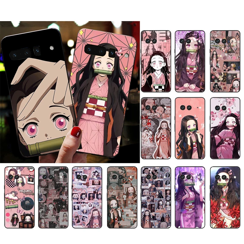 

Nezuko Demon Slayer Phone Case For Google Pixel 9 Pro XL 8 7 6 Pro Pixel 8A 7A 6A 4A 3A 3XL Pixel 8 7 6 5 4