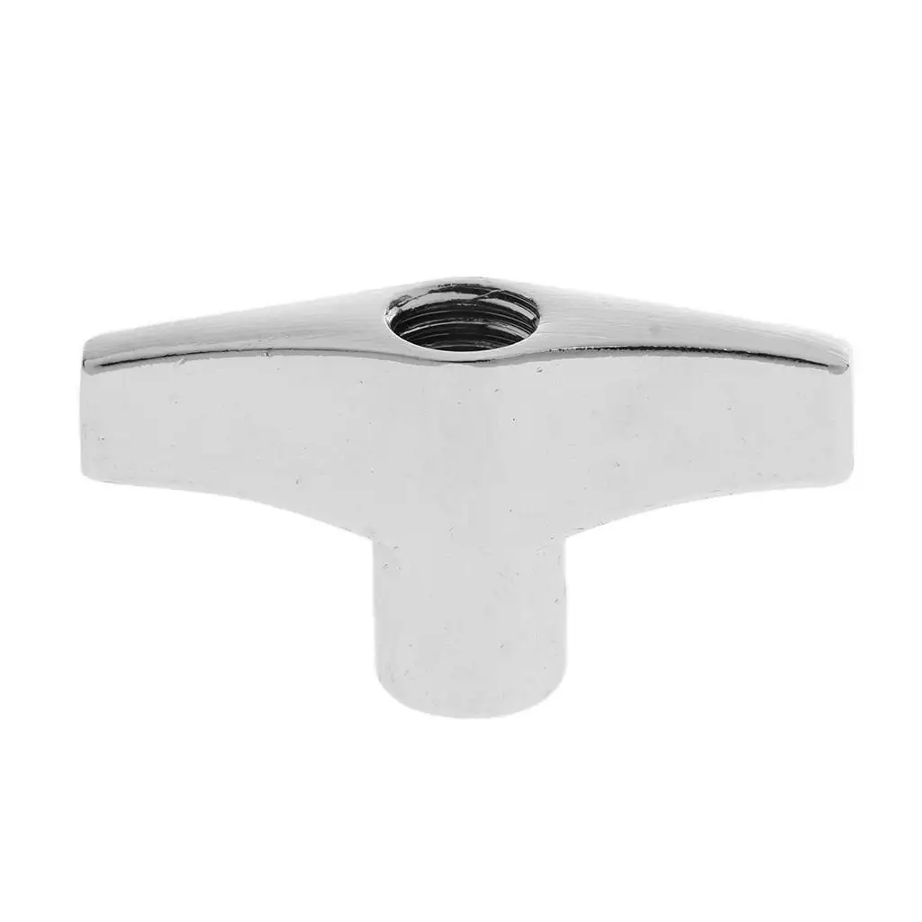 Tooyful Zinc Alloy T Shape Tilter Cymbal Stand Wing Nut Quick Release for Drum Player Percussion Accessory 8mm