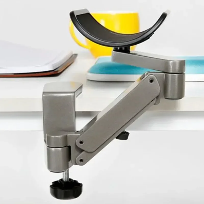 Metalowy podłokietnik Wrise Support Home Office Mouse Hand Desk Regulowana podkładka pod mysz Podłokietnik do komputera Ergonomiczny komfort dłoni