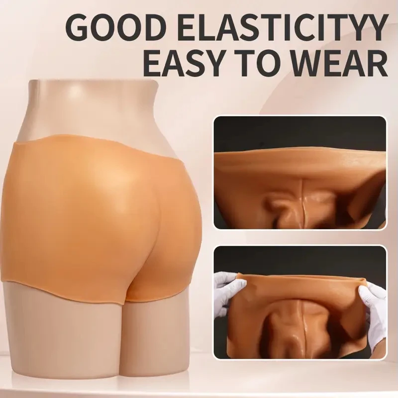 Liquid Silicone Fake Vagina Panty Underwear Realistic Pussy for Cosplay Crossdresser Transgender Shemale Gay Sex Toys for Men view 5