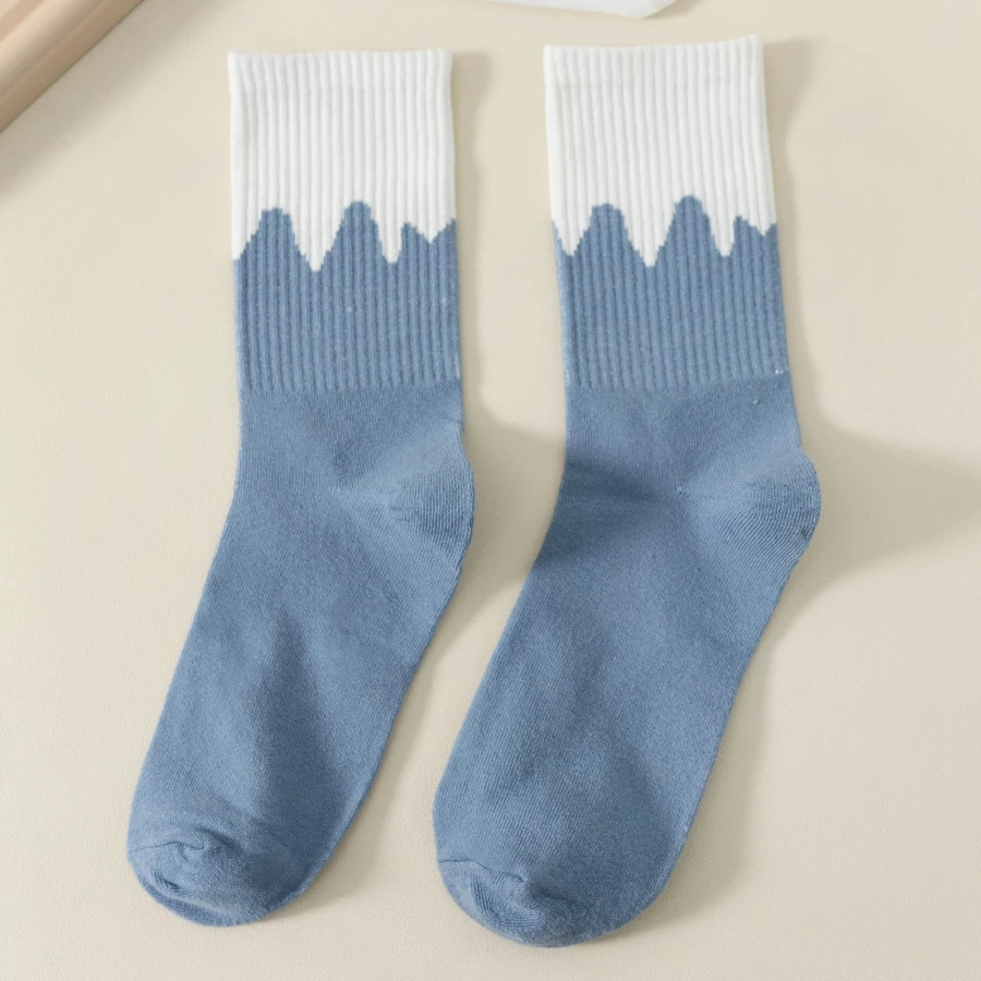 5 أزواج من الجوارب ذات الألوان الصلبة للجنسين للخريف والشتاء على طراز الكلية، دافئة ومريحة، ملابس غير رسمية #6