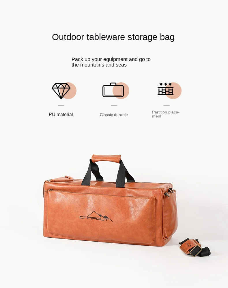 Outdoor Travel Storage Bag Large Capacity Portable Storage Bag Coffee Cutlery Set Bag Storage Box