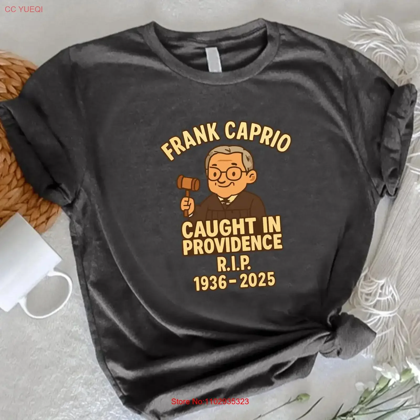 T-shirt commémoratif Frank Caprio, avocat et juge, style vintage, lavé, élégant, confortable, respirant, décontracté, légèrement unisexe