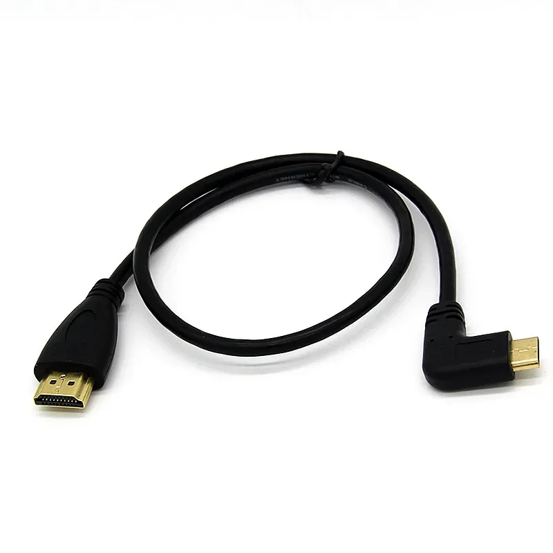 90 Degree Micro HDMI to HDMI-compatible UP/Left/Right Angle Micro HDMI Cable for Digital camera Sony a6400 GH4 tablet 50cm/150cm