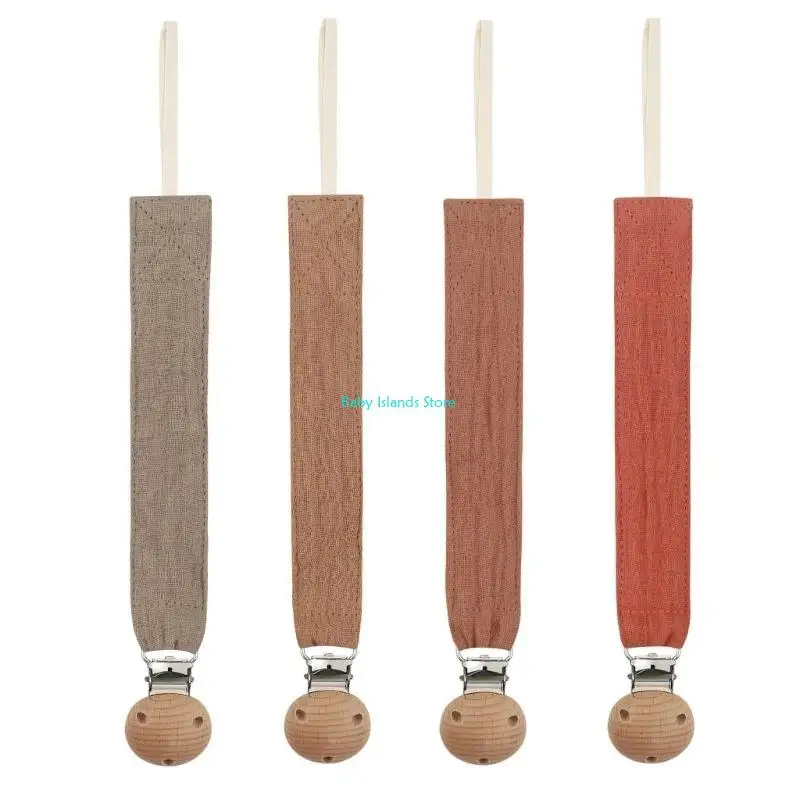 K92D 4 قطعة دمية الرضع مشابك مصاصة للرضع لينة القطن مهديء حامل التمريض عضاضة الدمية كليب الحلمة حامل الطفل هوة سلسلة