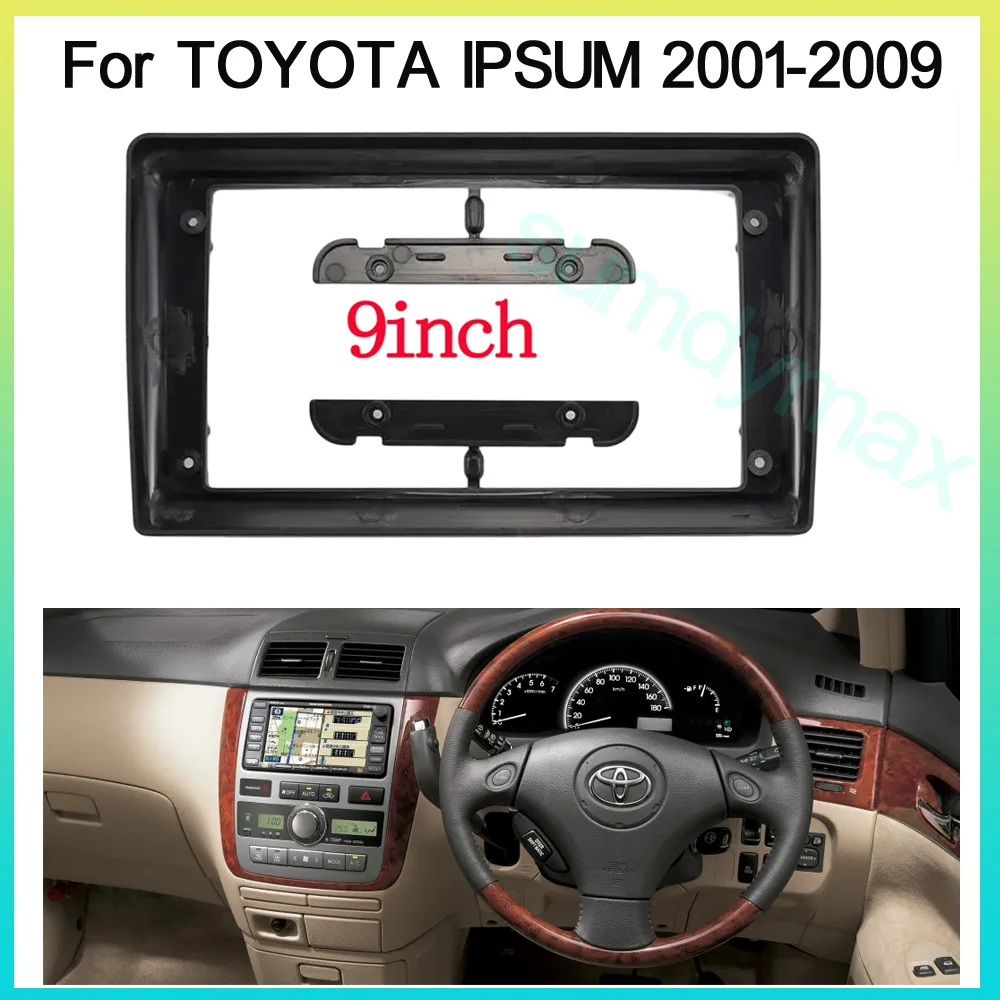 

9 дюймовая 2 Din Автомобильная рама Fascia Для TOYOTA IPSUM 2001-2009 Android Радио Аудио приборная панель комплект