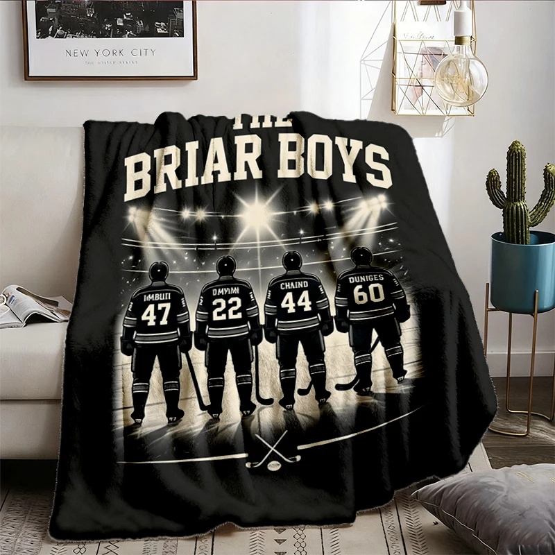  Briar Hockey Flannel Blanket, Campus Inspired Flannel Throw