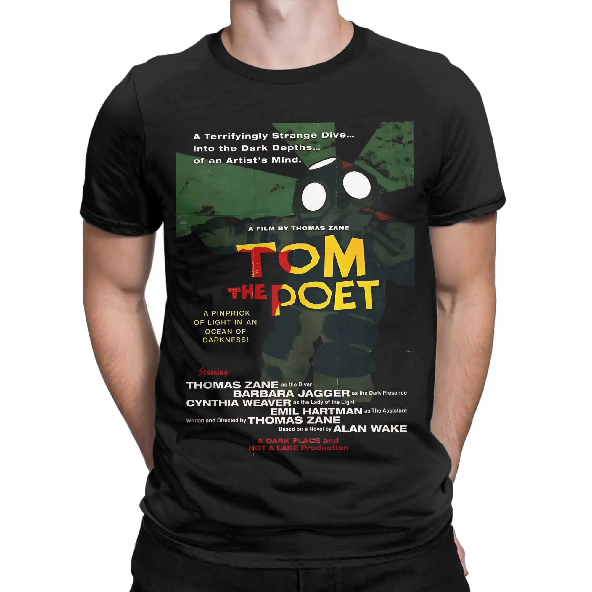 TOM THE POET  ALAN WAKE 2 Novelty Graphic 100% Cotton T-Shirt Alan Wake 2 Tops Tees For Men