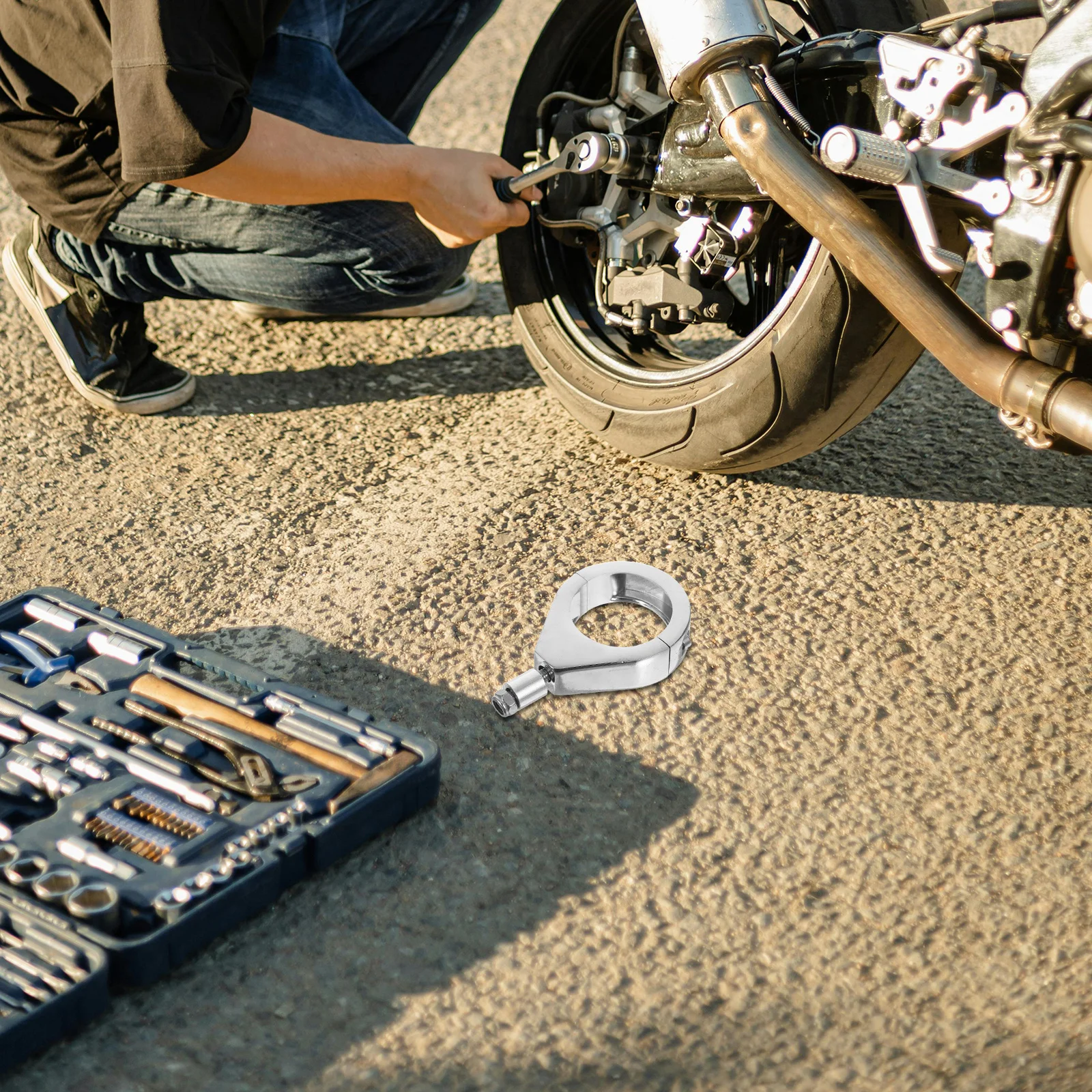 

2Pcs Aluminum Alloy Turn Signal Mount Bracket 41Mm Heavy Duty Front Fork Light Clamp Enhanced Weather Resistance