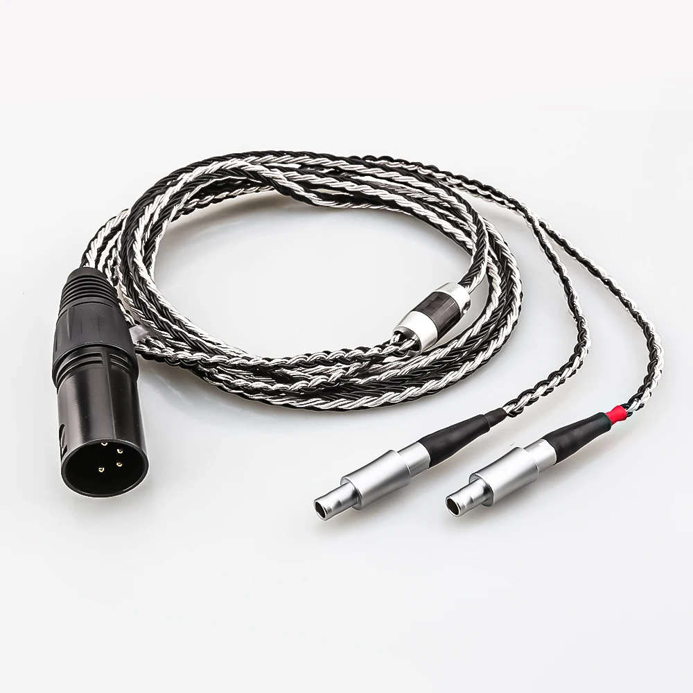 audiocrast Schwarz Weiß Mix 4 pin Xlr 4,4 2,5mm 3,5 6,35 jack 16 Kerne zu Kopfhörer Kopfhörer Kabel Für Sennheiser hd 800 s hd800 hd800s 3