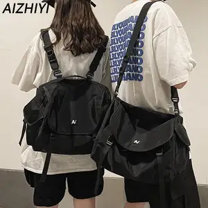 University aesthetic nylon backpack for men and women, causal school backpacks for girls, techwear backpack, harajuku backpack 12 Main Sales Tech Backpack - №5