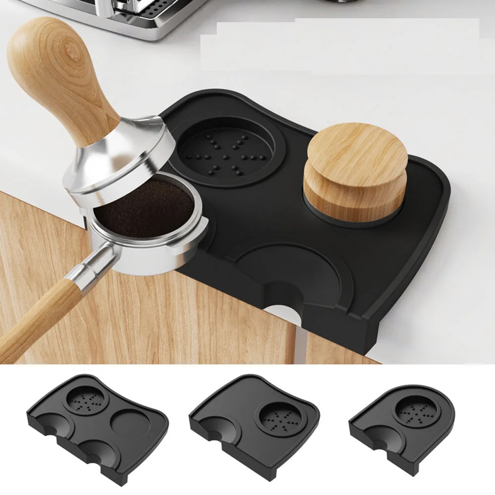 Espresso-Stampfmatte, Silikon-Kaffee-Stampfermatte mit Eckkante, Stampfstützstation für Arbeitsplatte, Barista-Werkzeuge, Espresso
