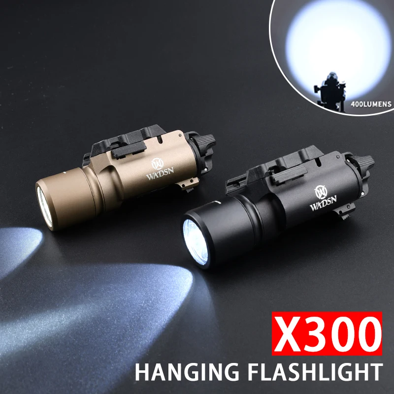 Tactical Surefir X300 Weapon Gun Flashlight Airsoft Scout Light Rifle Hunting Pistol Torch Outdoor  Pistol Glock 1911 20mm rail