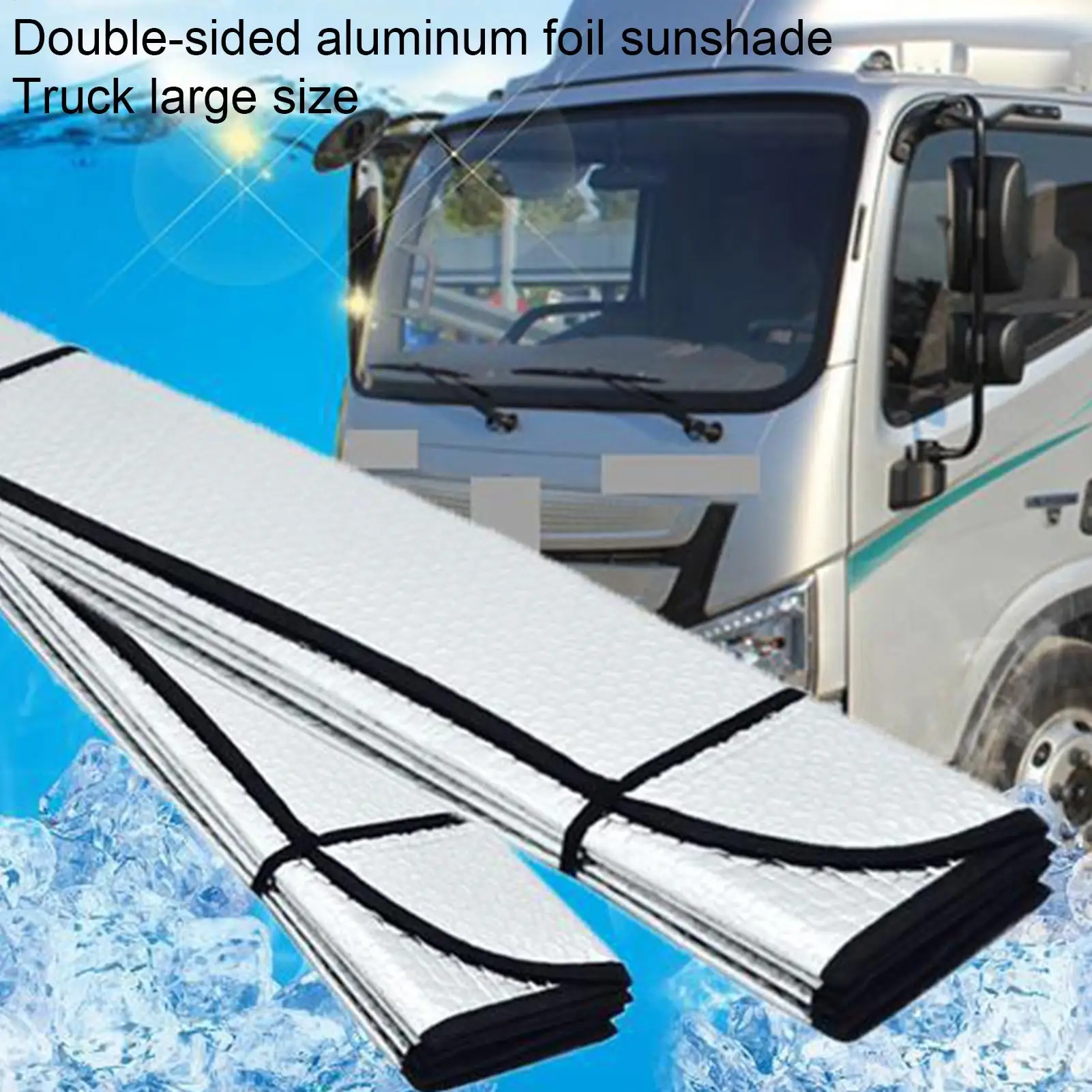 

Truck Sunshade Front Windshield Foldable Truck Sun Shade for Windshield Sun and UV Protection Suction Cup Automotive Sunshade