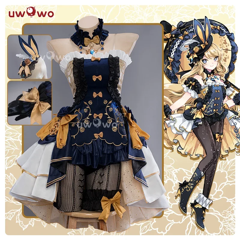 أزياء تنكرية لحصرية من UWOWO من Genshin Impact Fanart Navia Bunny مع مظلة
