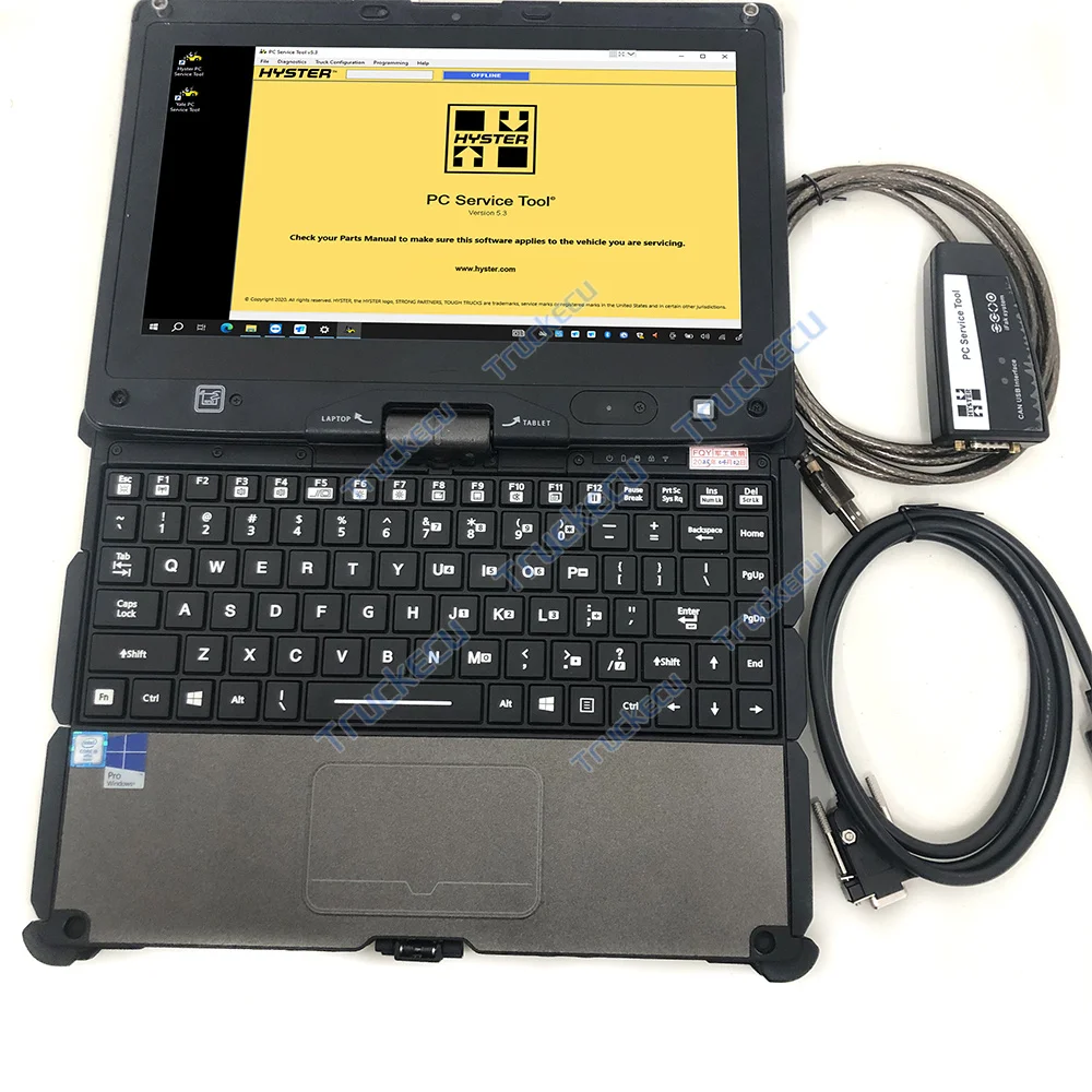 

Getac v100 Laptop tablet For Yale Hyster Forklift Truck Diagnostic Scanner cable Tool Ifak CAN USB Interface PC Service Tool