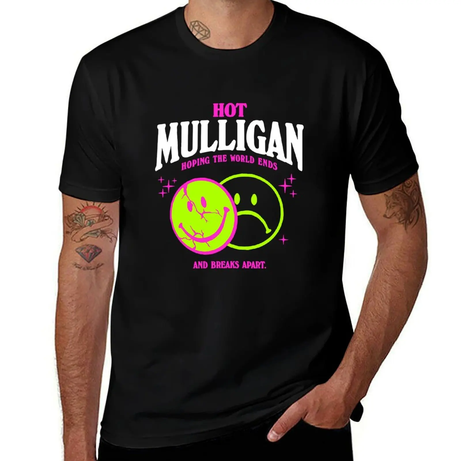 

Hot Mulligan Merch Smile Shirt T-Shirt t shirt men 100% cotton luxury brand cotton t shirt man