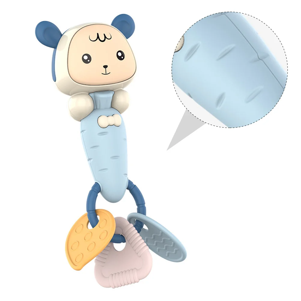 1 قطعة عضاضة الطفل المولي عصا الأزرق المزدوج محكم تصميم مهدئ الألم الرضع طفل حشرجة الموت التعليمية الحسية