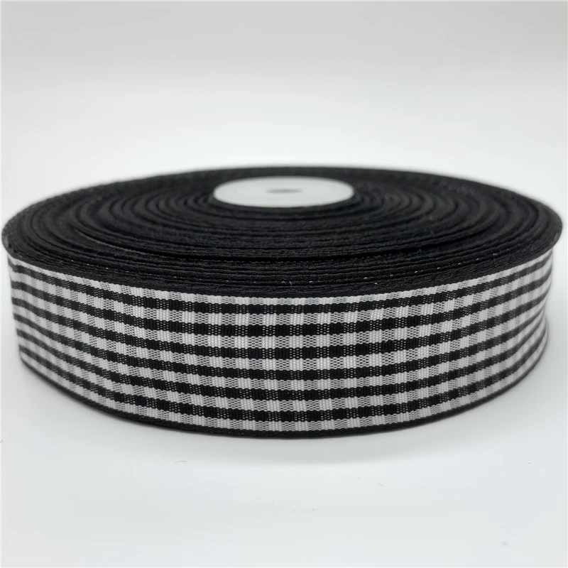 5 ياردة/مجموعة 10/15/20/25 مللي متر الأحمر منقوشة الشريط شبكة شريط مطبوع للمنزل الزفاف عيد الميلاد الديكور DIY بها بنفسك تغليف الهدايا #3