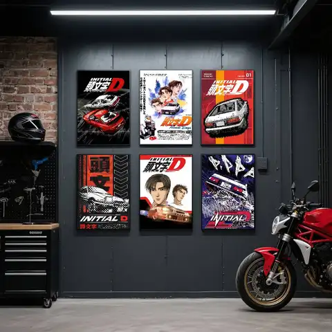 Japanese Racing Anime Initial D Classic Anime Poster Art Print Anime Style Home Decor Ideal Gift Perfect Room Decor