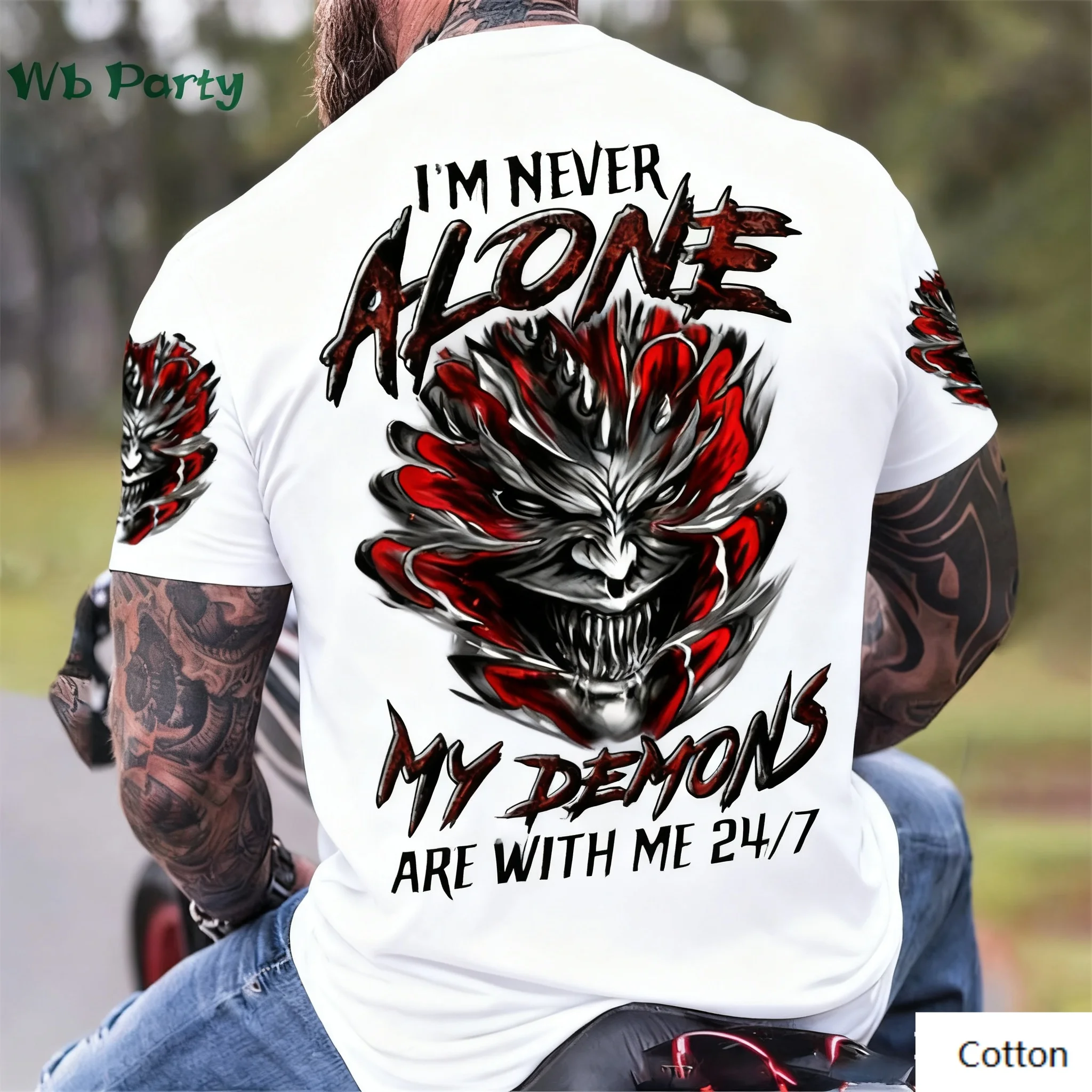 المتمردين - الدافع - تحت عنوان طاقم الرقبة تي شيرت يعرض شيطان مميز - التصميم الكلاسيكي طباعة جديد وصول المحملة S-4XL #2