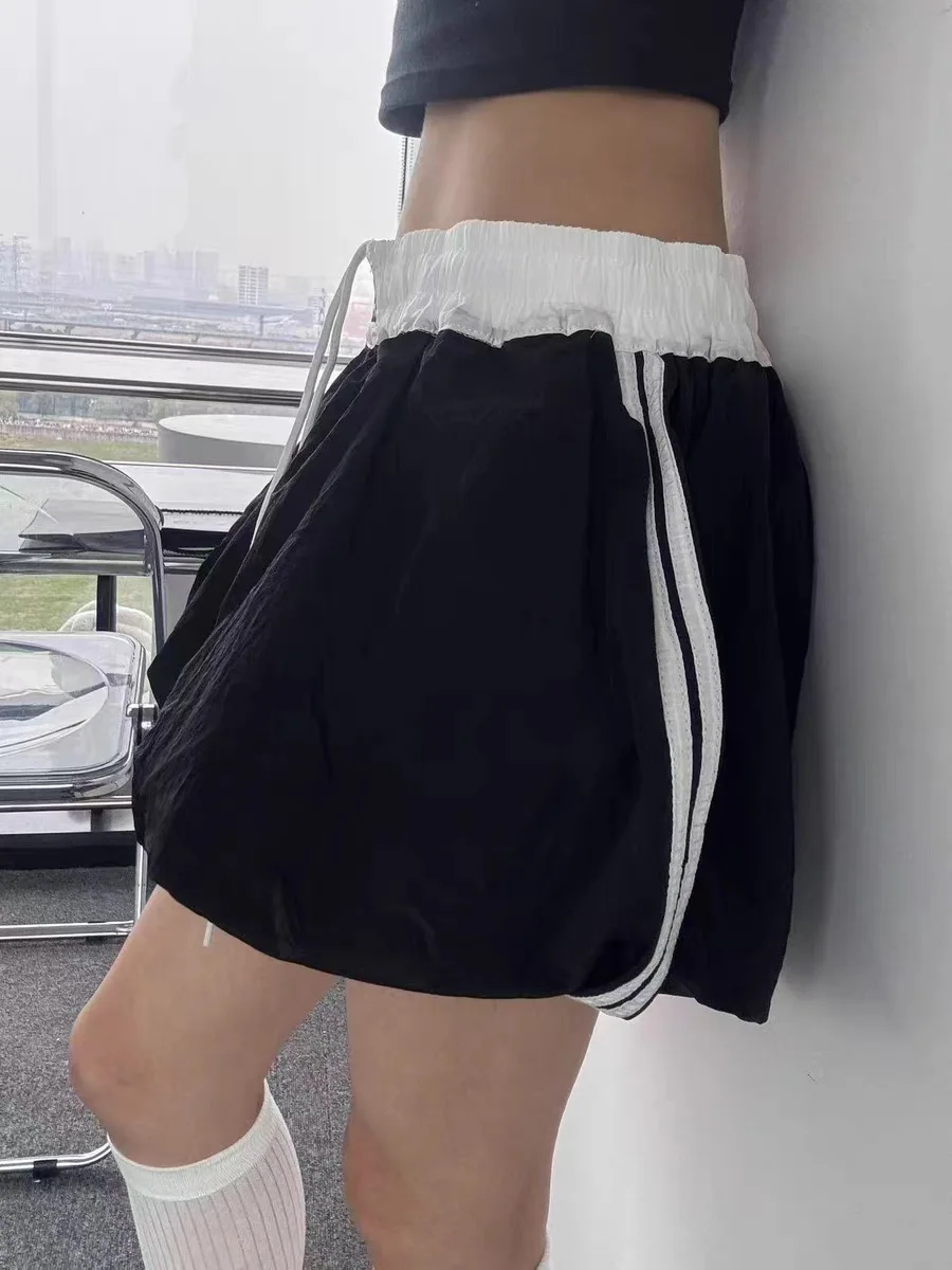 Color Blo Letter Print Suower Falda Sexy ort A-Line Falda Anti-Light Walking Hot Girl Verano Nueva llegada Mujer...