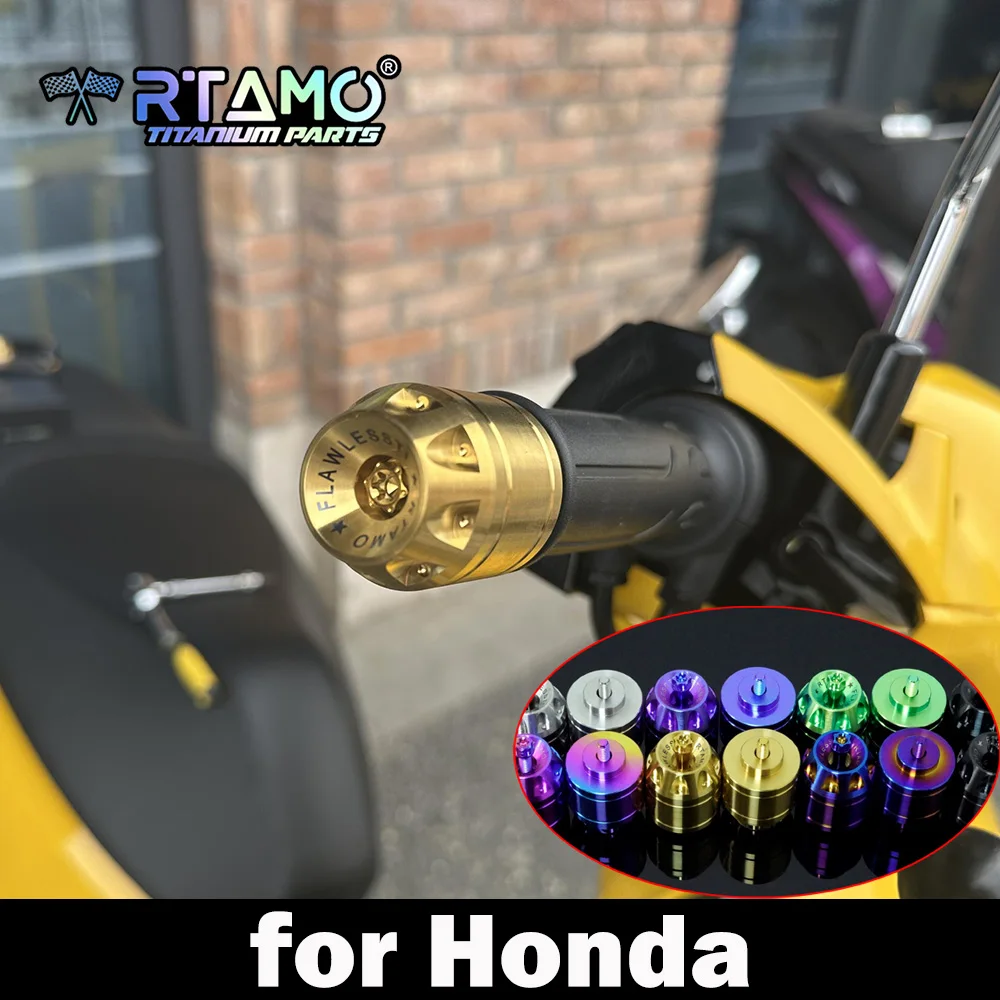 

RTAMO Titanium Bolt HandleBar End with Screw for Honda Forza350 ADV160 PCX160 NS150LA