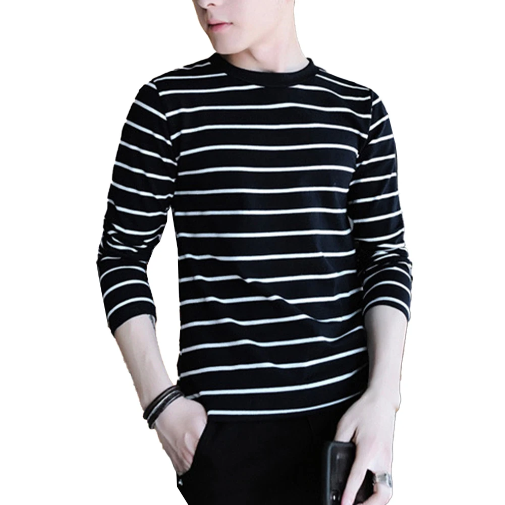 Pullover Top Tee Undershirt Blouse Casual Crew Neck Long Sleeve Loose And Comfortable Mens Casual Daily Spring