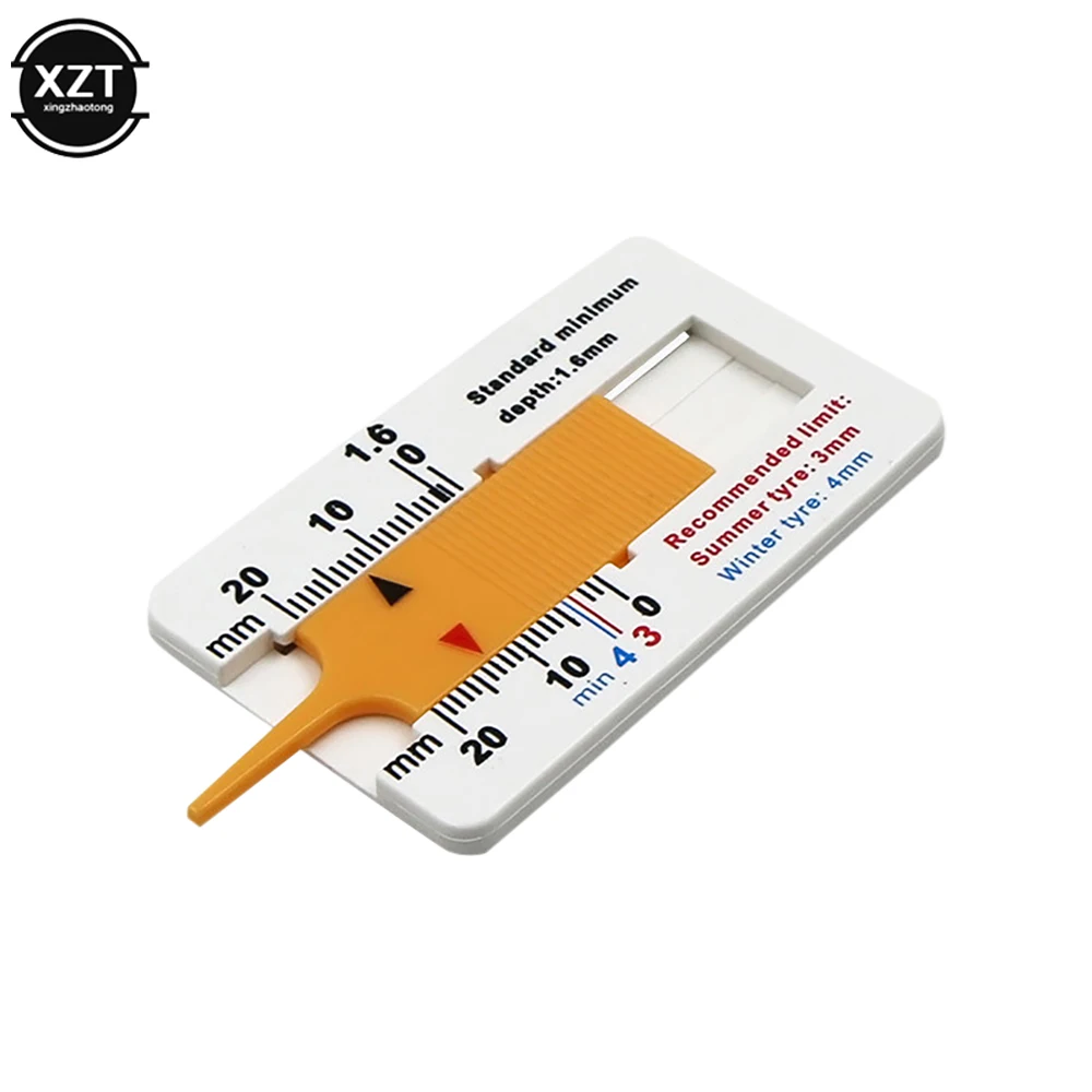 Car Wheel Tire Depth Gauge 0-20mm Tyre Tread Depthometer Depth Indicator Gauge Gage Motorcycle Trailer Van Measure Tool