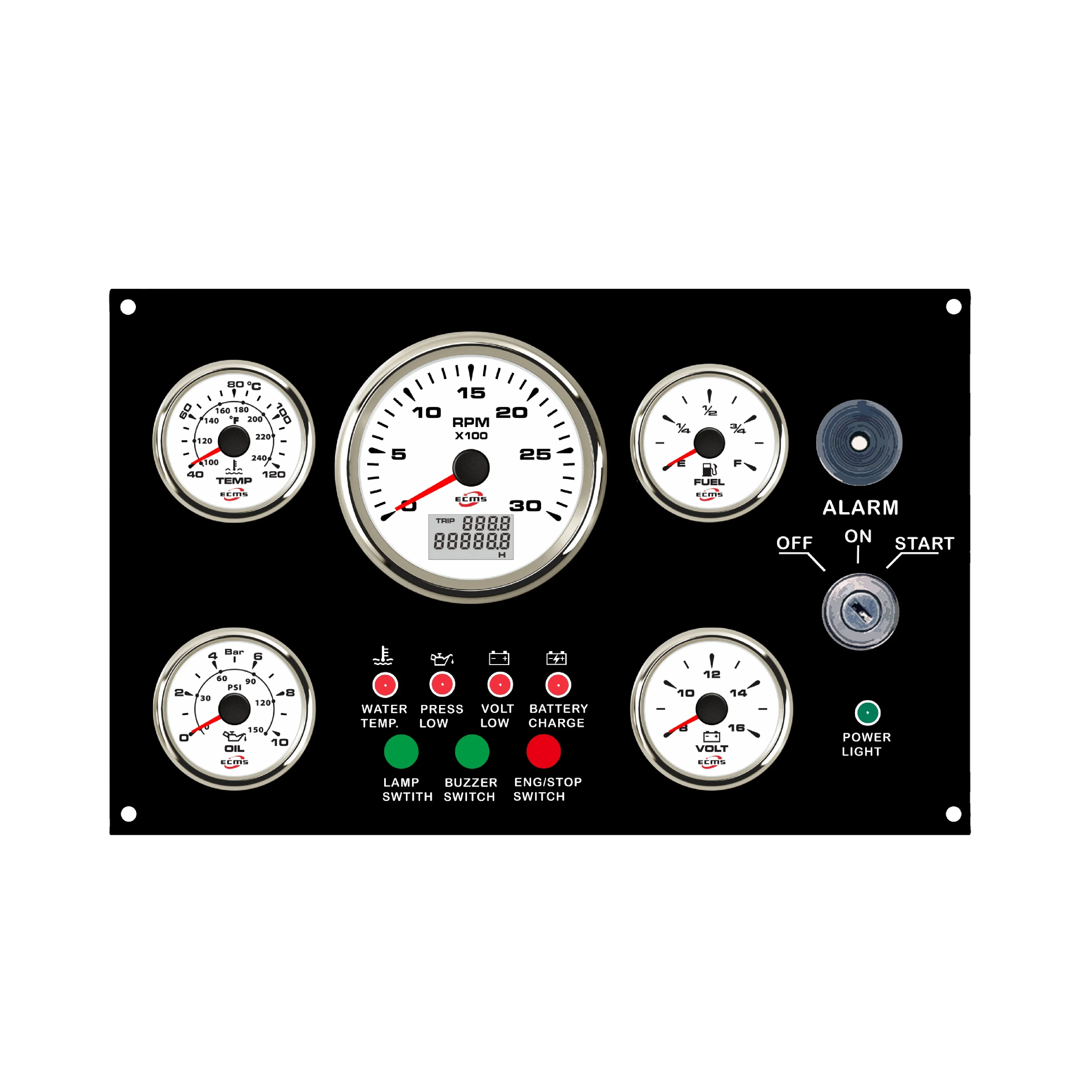 300*190 mm ECP  Waterproof boat instruments controller Panel