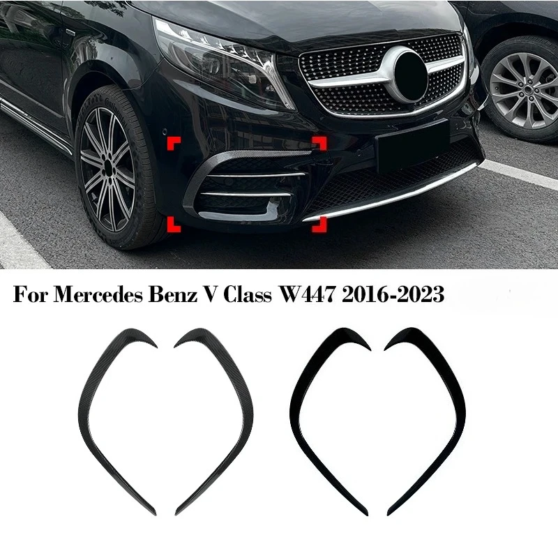 

Front Wind Knife For Mercedes Benz V Class W447 2016-2023 AMG Line Air Vent Spoiler Diffuser Splitter Auto Part Car Accessories