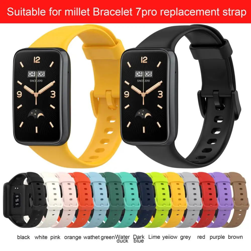 Silicone Strap For Xiaomi Mi Band 7 Pro Replacement Soft TPU Wristband For 5.5-8.7inch Wrist Watch Strap For Xiaomi Mi Band7 Pro