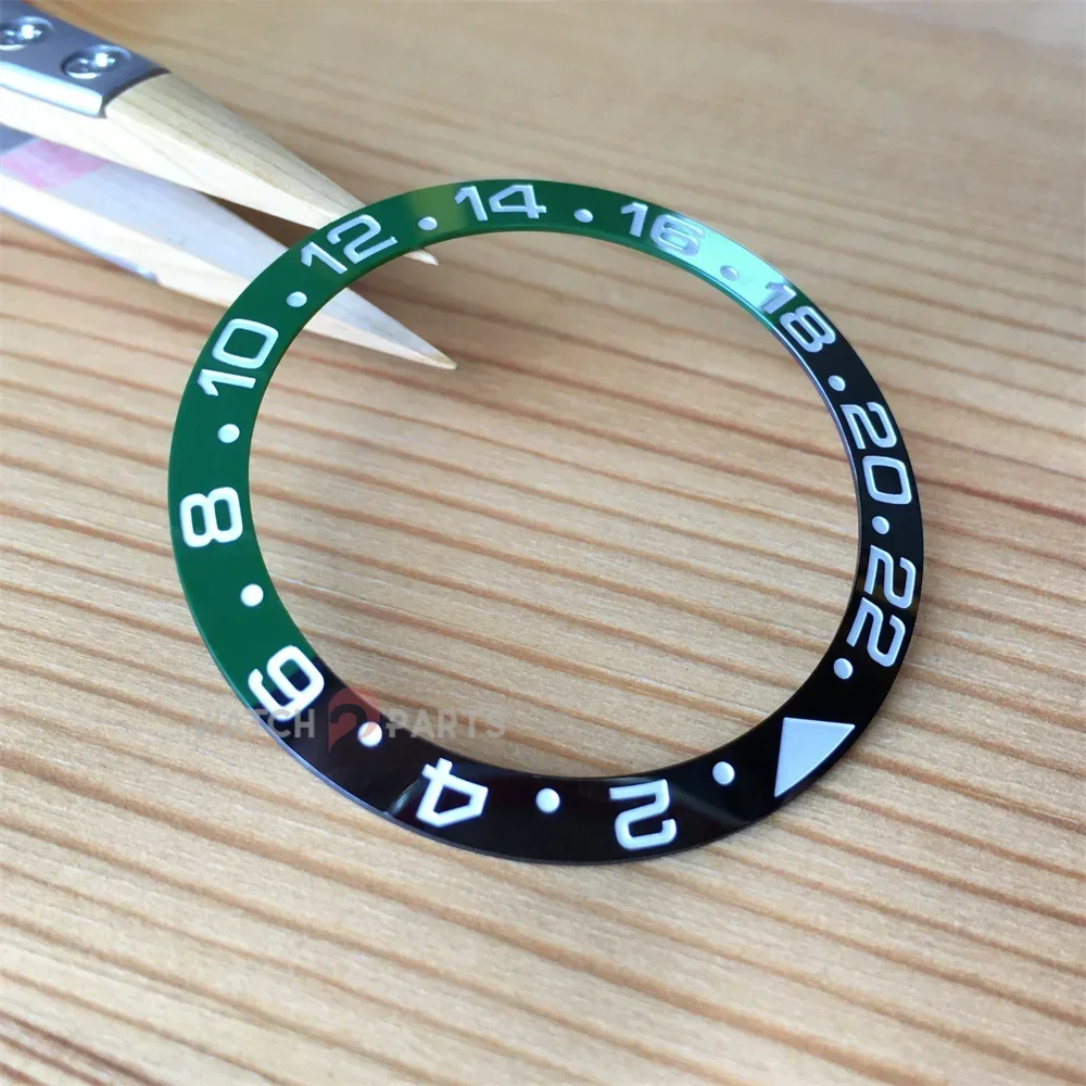 Black Green Ceramic Bezel for Rolex GMT-Master II 126720 Right Hand Watch