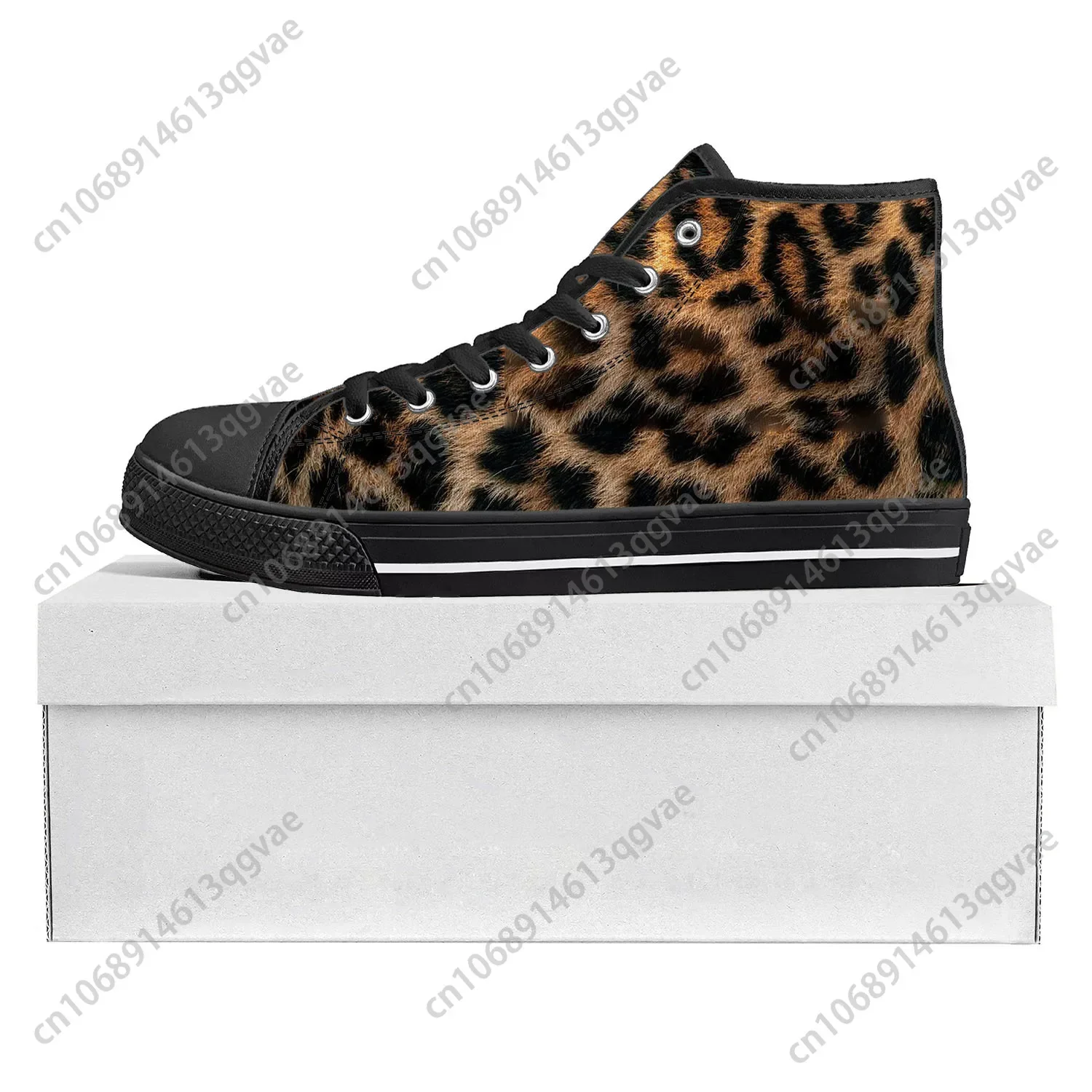 

Leopard Print Fashion High Top High Quality Sneakers Mens Womens Teenager Canvas Sneaker Tide Printed Causal Couple Custom Shoe