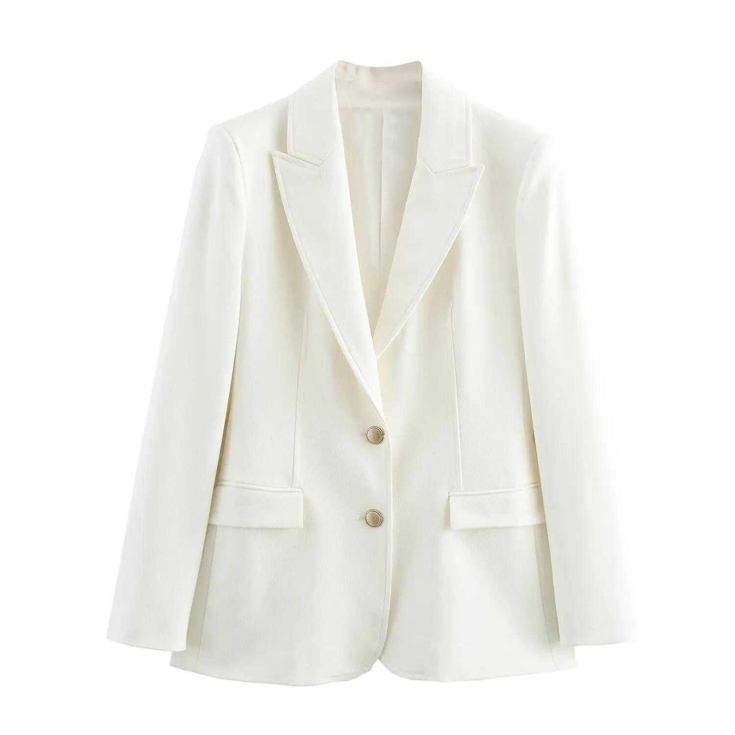 

Women's Slim Fit Suit Jacket Spring Fashion Lapel Metal Buckle European American Style Casual Outerwear