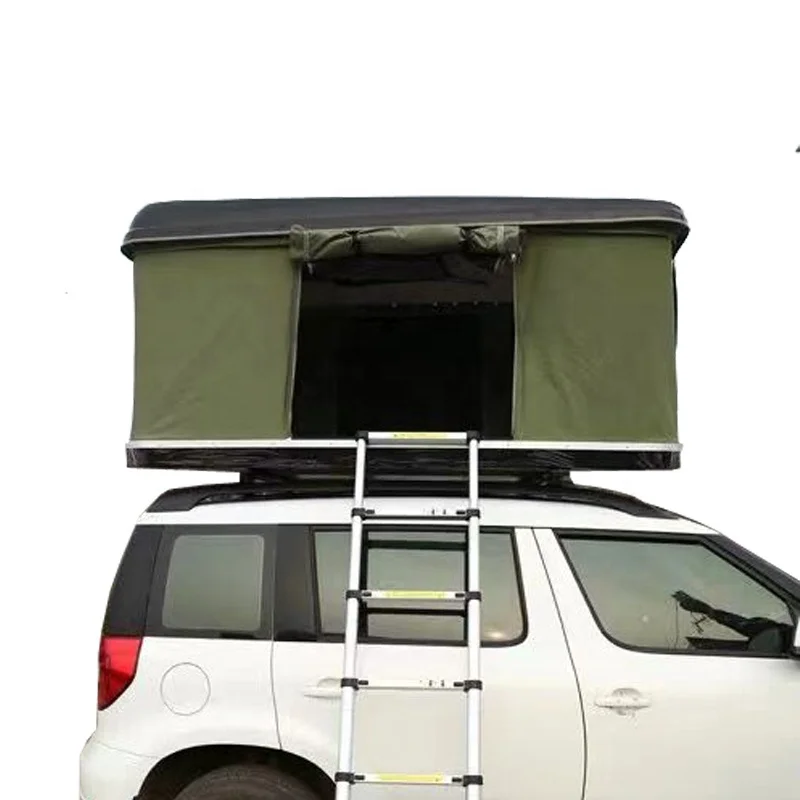 Fiberglass Hard Shell 4x4 SUV Camping Top Roof Tent For Sale Road Weight Hard Shell Roof Top Tent