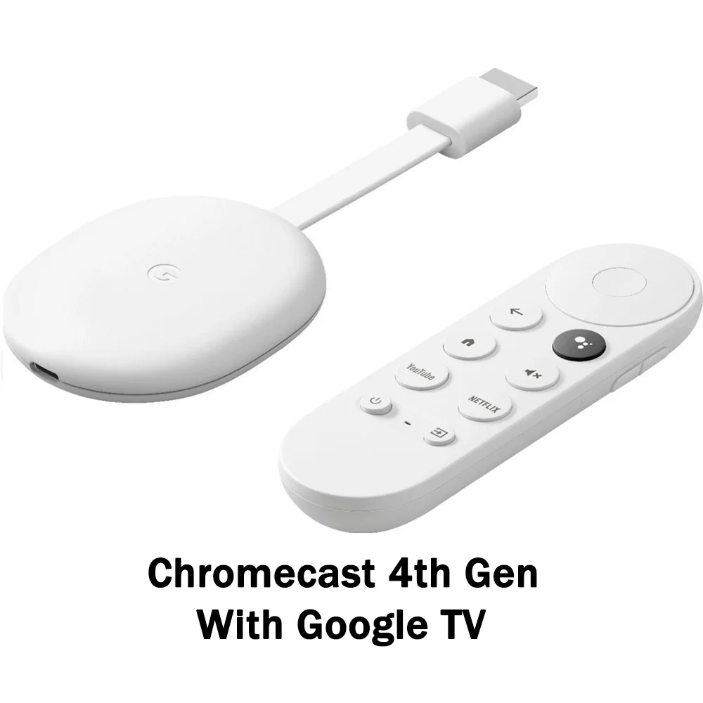 New! Chromecast 4th With Google TV Ready Stock Android 10 HDR10 Netflix Certified Dolby Vision Atmos Up to 4K HDR 60 FPS