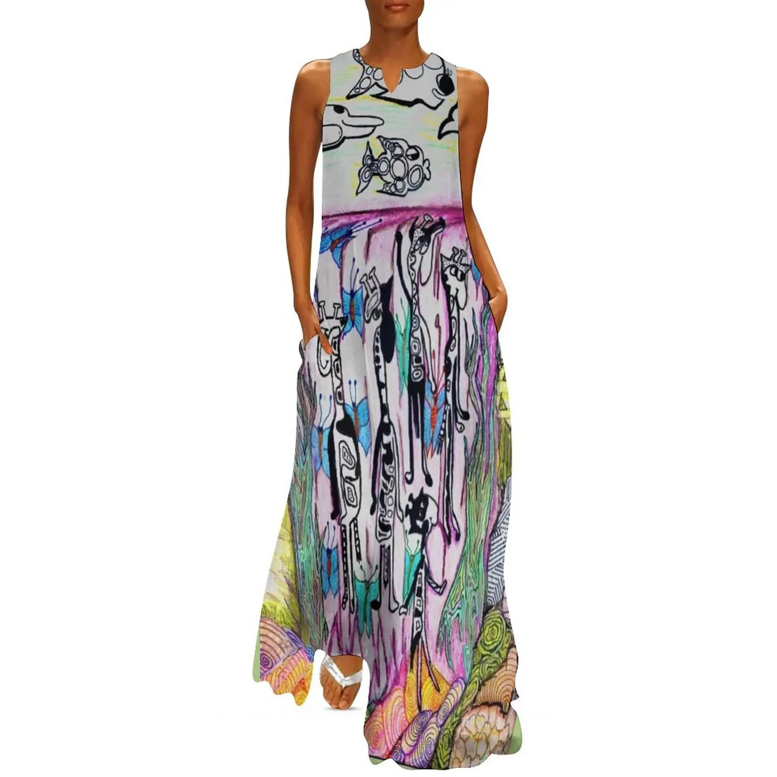 

Giraffefall Long Dress women's elegant loose dresses evening dresses ladies Aesthetic clothing dresses women summer 2025