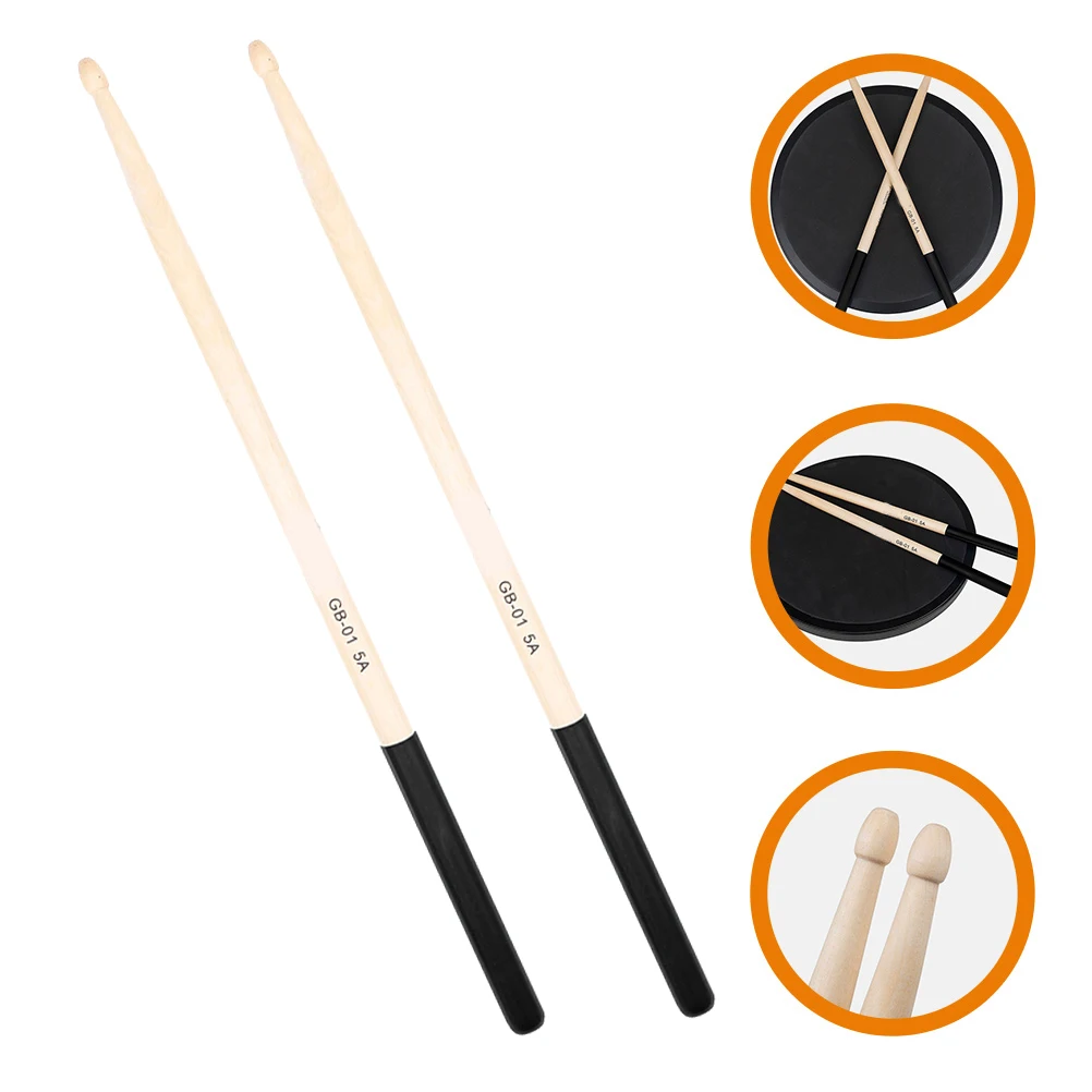 

3 Pairs Anti-slip Drum Stick Classic Drumstick Sticks Wood Mallet Accessories Drumsticks for Drummer Maple Jazz