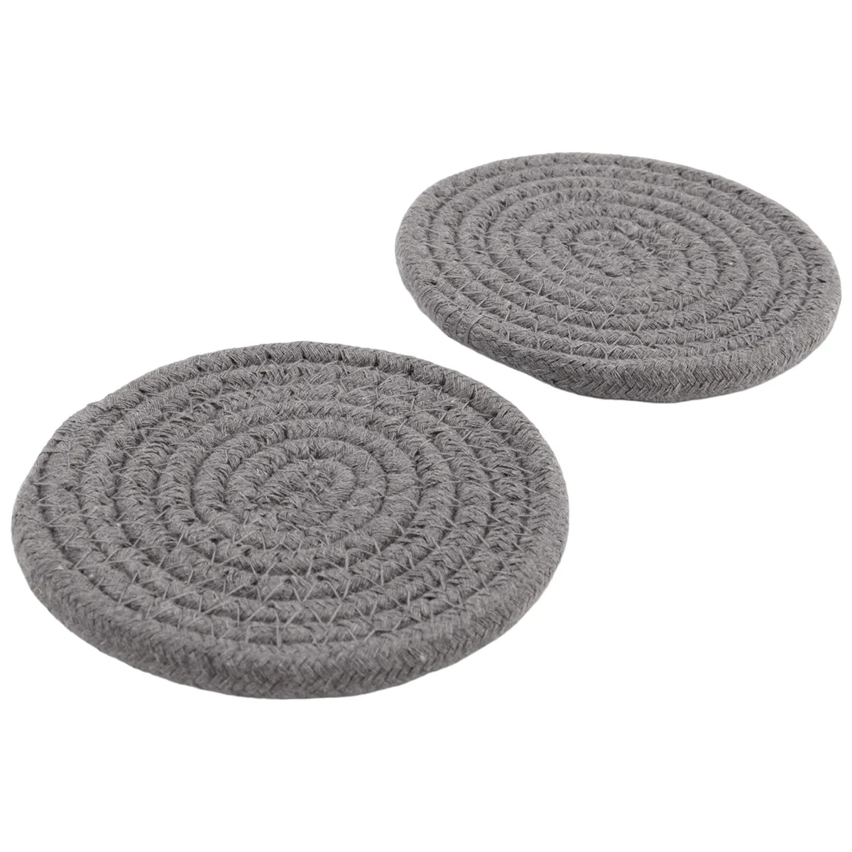 8 Pcs Drink Coasters with Holder, 4 Colors Absorbent Coasters for Drinks, Cotton Woven Coaster Set for Home Decor B image 6