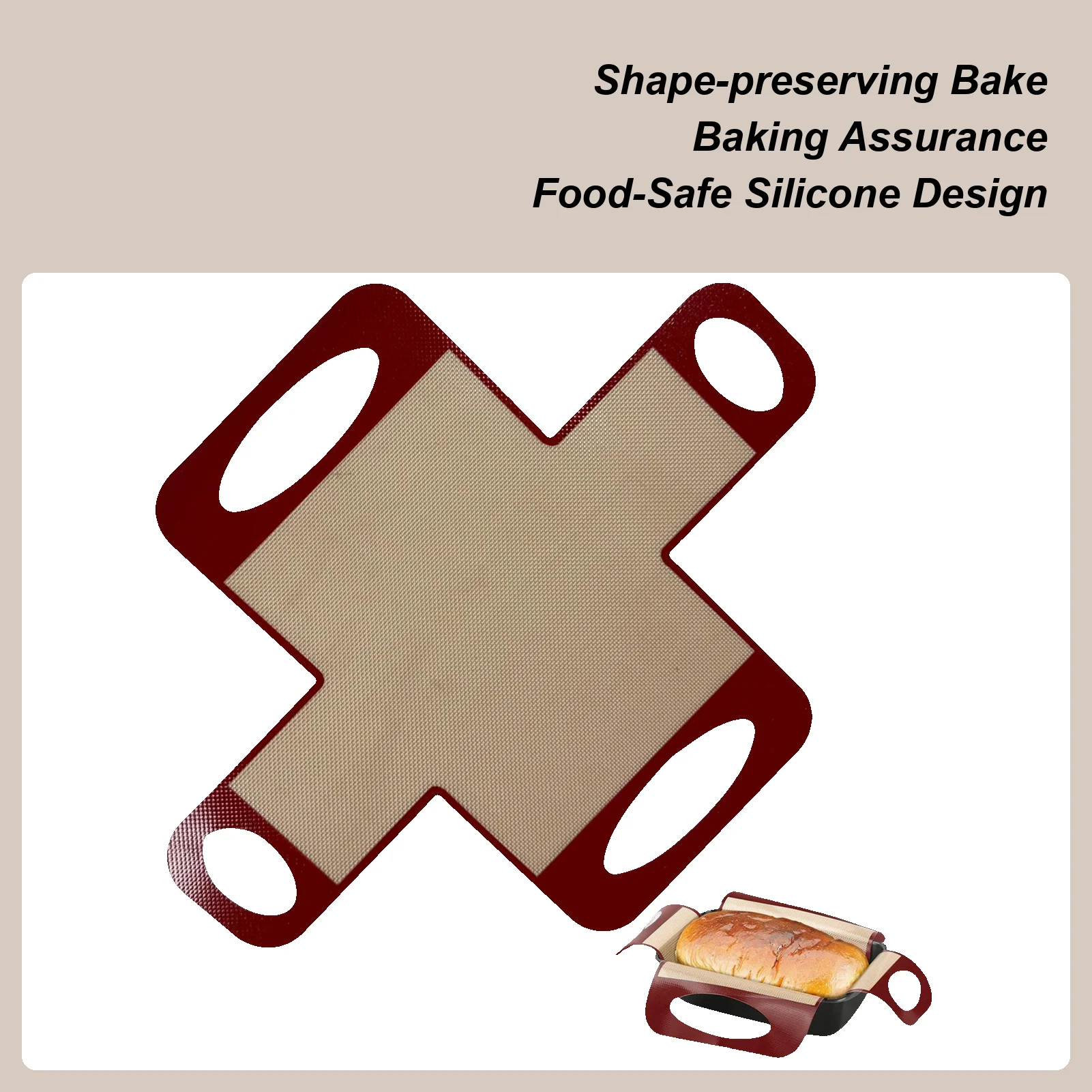 Reusable Silicone Bread Loaf Pan Liners Non Stick Baking Sling with Handles for Cake Banana Pound Bread Homemade Kitchen Tools