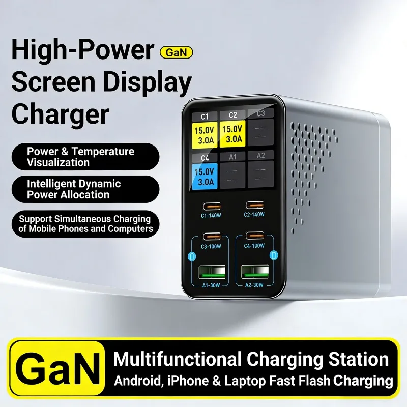 cargador-gan-de-140w-pps-pd-100w-usb-tipo-c-de-6-puertos-con-pantalla-digital-estacion-de-carga-rapida-de-escritorio-para-telefonos-moviles-laptops-y-tabletas