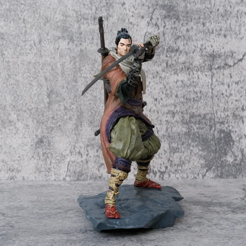 Anime Sekiro Shadows Die Twice Wolf Action Figure Toys GK Statue 20cm Figuras PVC Collection Model Gift for Children Decoration