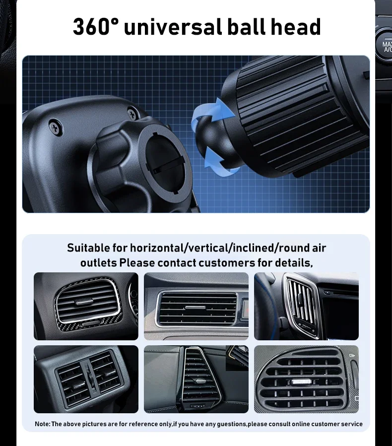 ユニバーサル重力自動車電話ホルダーマウント、スマートフォンブラケット、モバイルスタンド、セル、車のGPSサポート、iPhone、Xiaomi、Samsung