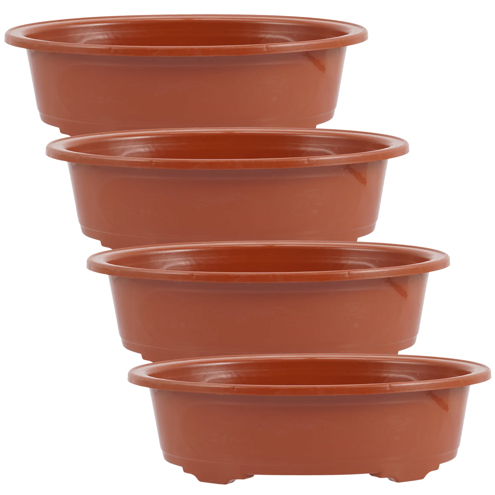 

4 Pcs Bonsai Tree Plastic Flower Pot Indoor Pots Flowerpots Planting Holder Potted Containers Thicken Planter Household